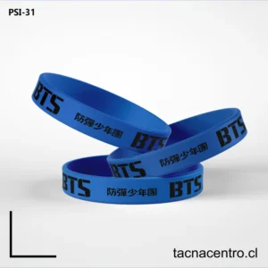 Pulseras de silicona azul bts CHILE
