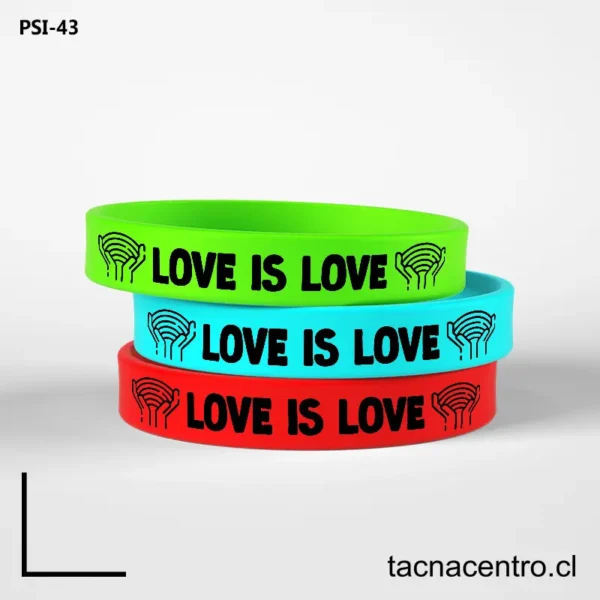 Pulseras de silicon arcoiris 2 Pulseras de silicon arcoiris