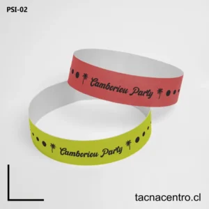 Pulseras de papel para entradas CHILE
