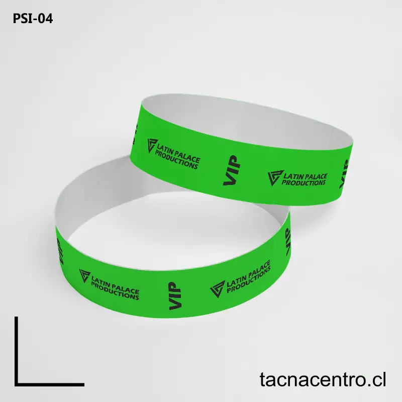 Pulseras de papel neon