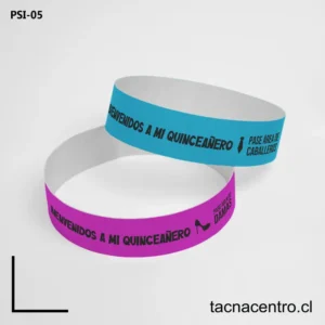 Pulseras de papel para fiestas
