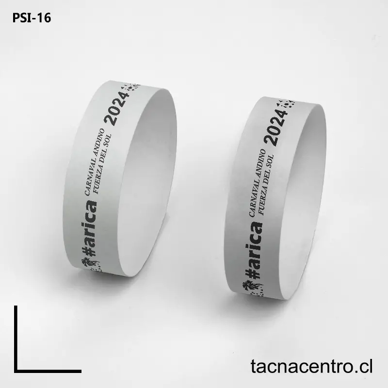 Pulseras de papel para eventos en La Plata