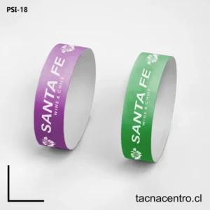 Pulseras de papel para eventos en Santa Fe chile