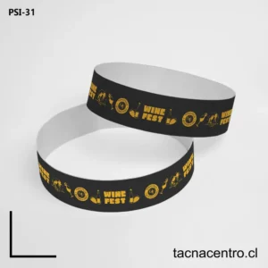 Pulseras tyvek negras
