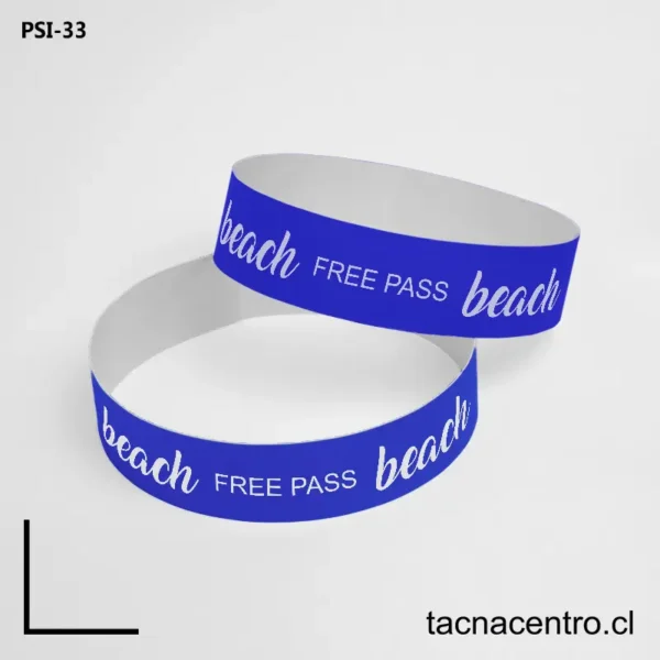 Pulseras tyvek azules