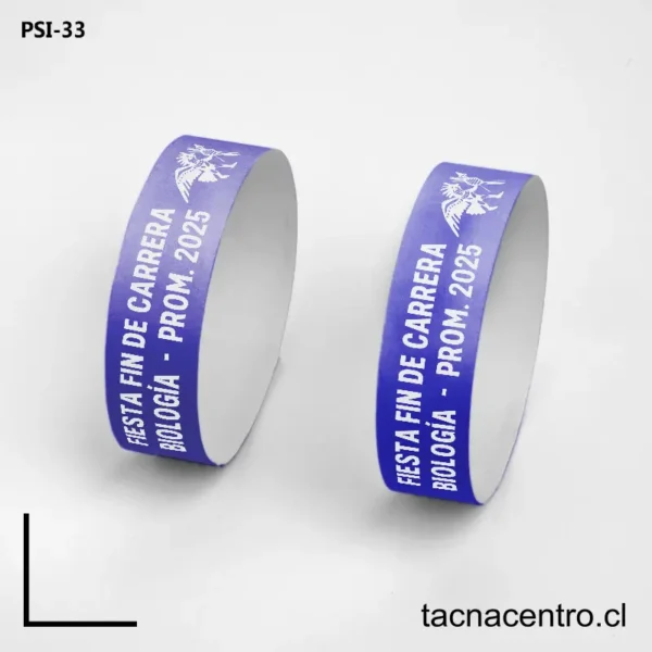 Pulseras tyvek azules