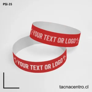 Pulseras tyvek rojas