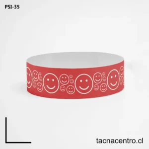 Pulseras tyvek rojas