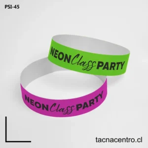 Pulseras neon para fiestas tyvek