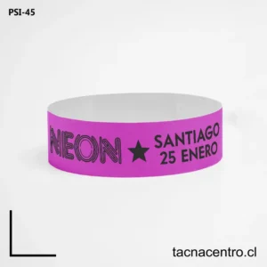 Pulseras neon para fiestas tyvek