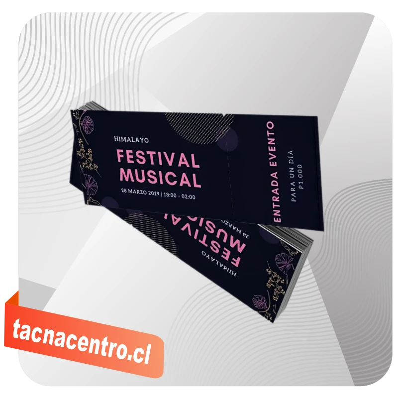 talonario de entradas impresion personalizada chile