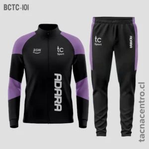 Buzos Deportivos negro y lila