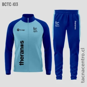 Buzos deportivos CELESTE mangas AZULES