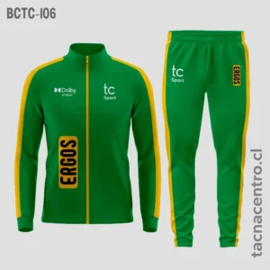 Buzos deportivos Verde con franja amarilla