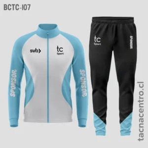 Buzos deportivos celeste y blanco