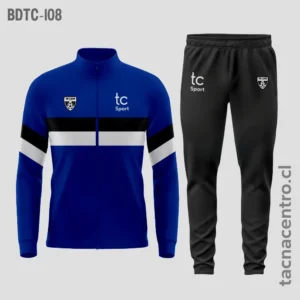 Buzos deportivos azul con blanco y negro