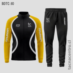 Buzos deportivos Negro mangas amarillas