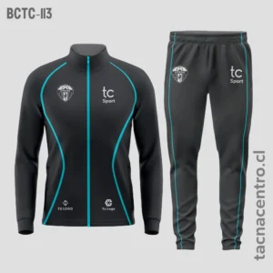 Buzos deportivos negro con lineas celestes