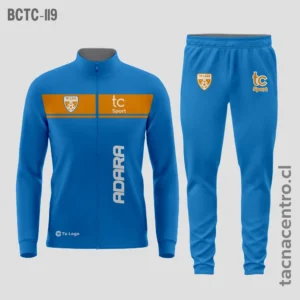 Buzos deportivos Celeste y naranja