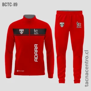 Buzos deportivos rojo y negro