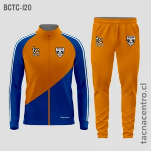 Buzos deportivos naranja con azul