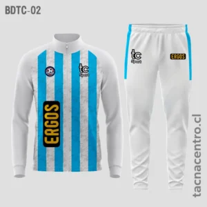 Buzos deportivos Blanco con franjas Celestes