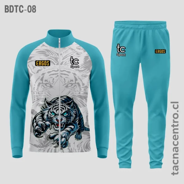 Buzos deportivos celeste con blanco