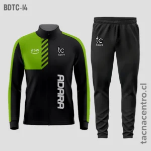 Buzos deportivos negro y verde