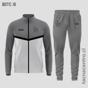 Buzos deportivos gris y blanco