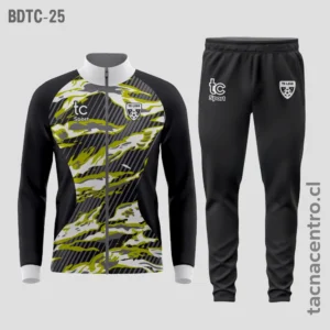 Buzos deportivos negro y verde militar