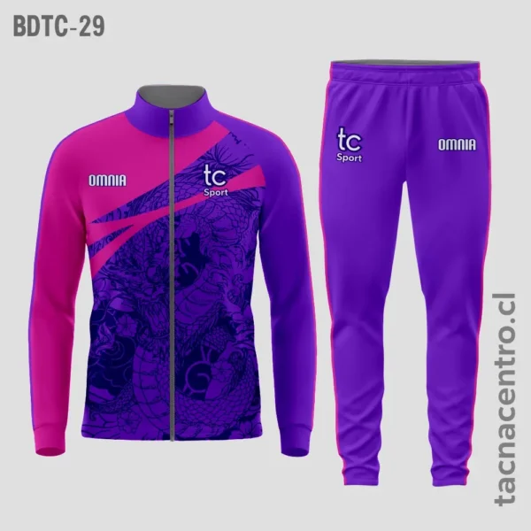 Buzos deportivos fucsia y morado