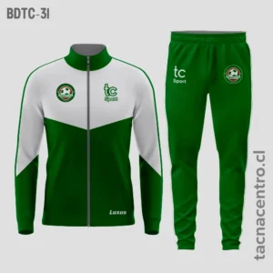 Buzos deportivos blanco y verde