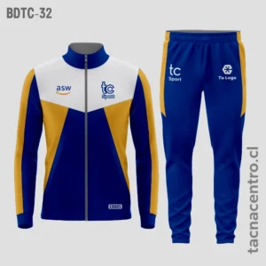 Buzos deportivos Azul con naranja y blanco