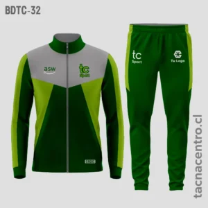 Buzos deportivos verde y blanco