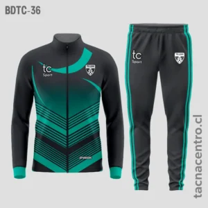 Buzos deportivos turquesa y negro