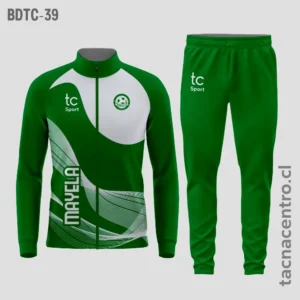 Buzos deportivos verde y blanco