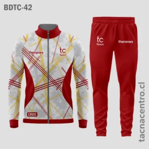 Buzos deportivos rojo con rayas