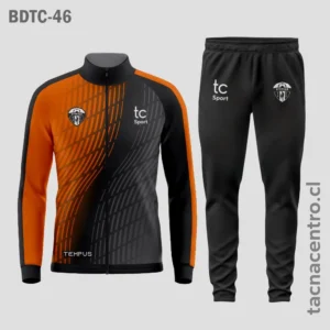 Buzos deportivos naranja con negro