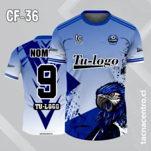 Camiseta de futbol verde blanco con loro azul