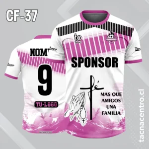 Camisetas de Fútbol Rosadas 3 Camiseta de futbol blanco con lineas psicodelicas rosadas