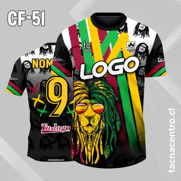 Camiseta de Futbol Bob Marley Leon 1 Camiseta de Futbol Bob Marley Leon