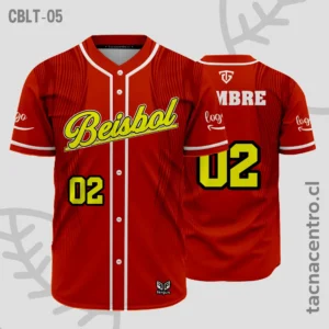 Modelos de Camisetas de Béisbol 38 Camisetas de Beisbol Rojo