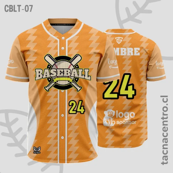 Camisetas de Beisbol Negro y blanco 2 Camisetas de Beisbol naranja y blanco