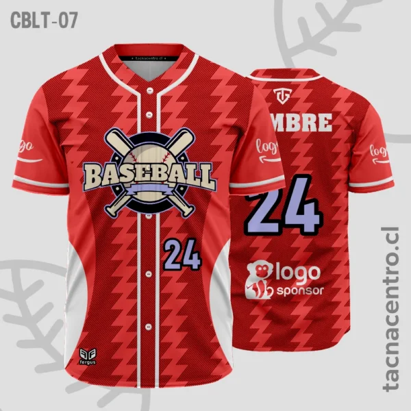 Camisetas de Beisbol Negro y blanco 3 Camisetas de Beisbol rojo y blanco