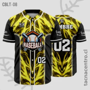 Modelos de Camisetas de Béisbol 3 Camisetas de Beisbol Amarillo y negro