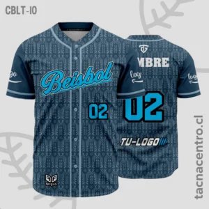 Modelos de Camisetas de Béisbol 4 Camisetas de Beisbol Azul acero