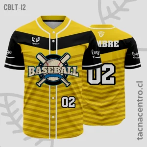 Modelos de Camisetas de Béisbol 2 Camisetas de Beisbol Amarillo con negro