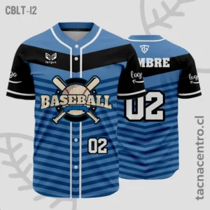 Camisetas de Beisbol azul con negro
