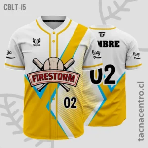 Camisetas de Beisbol amarillo con blanco