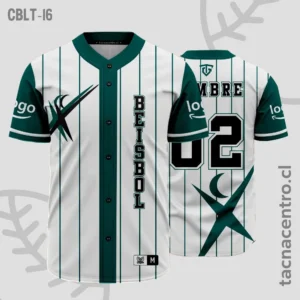 Camisetas de Beisbol blanco con verde